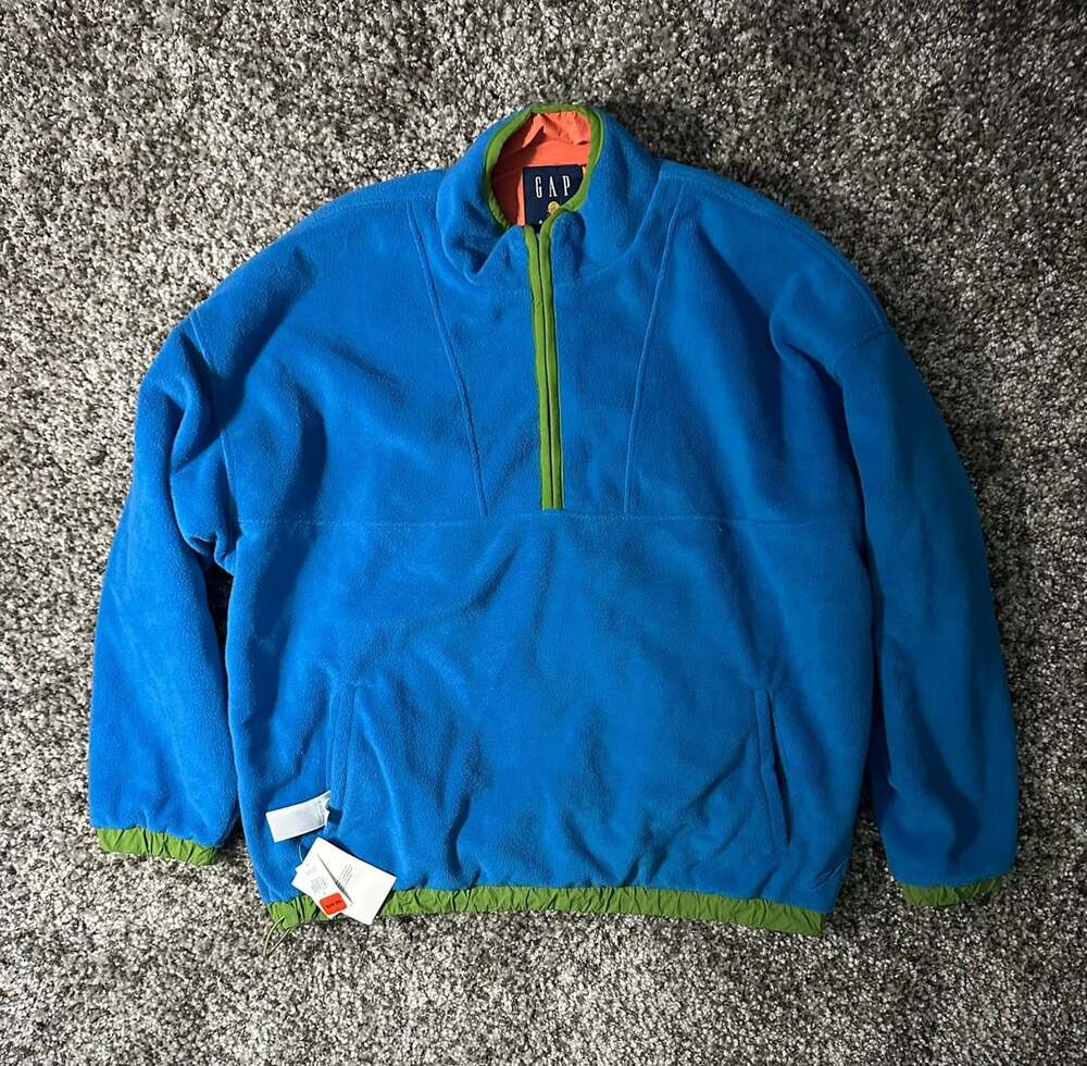 Gap x Sean Wotherspoon Arctic Light Fleece Half-Zip Pullover Size L Blue
